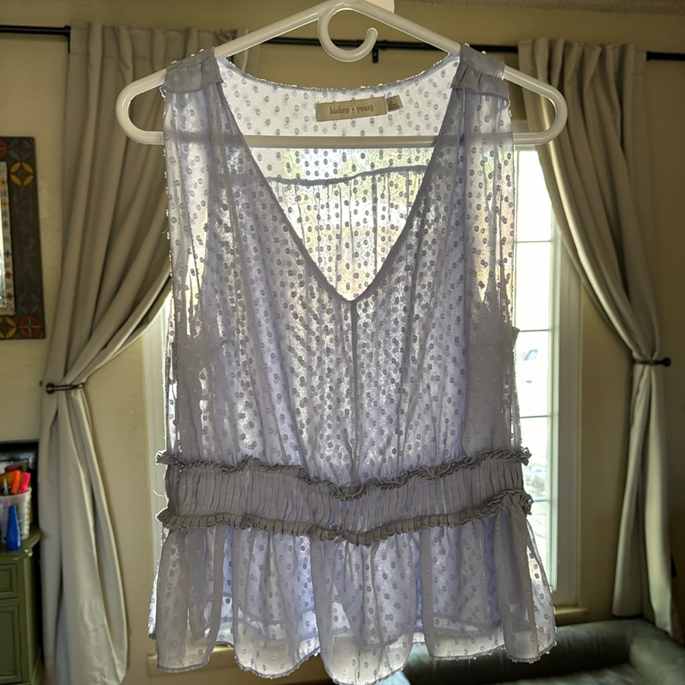 Light blue bishop and young sleeveless top size M